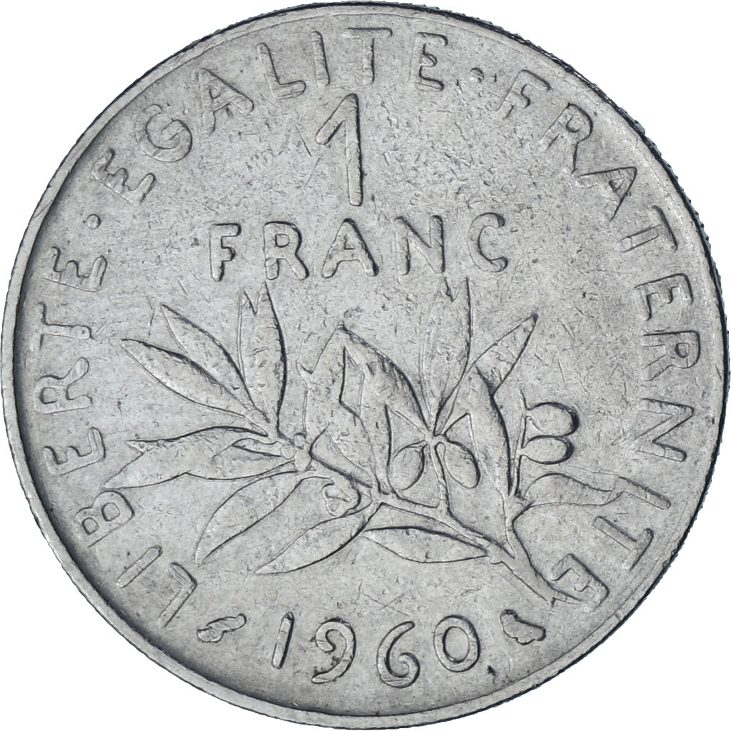 Moneta, Francia, Semeuse, Franc, 1960, Paris, SPL-, Nichel, KM:925.1