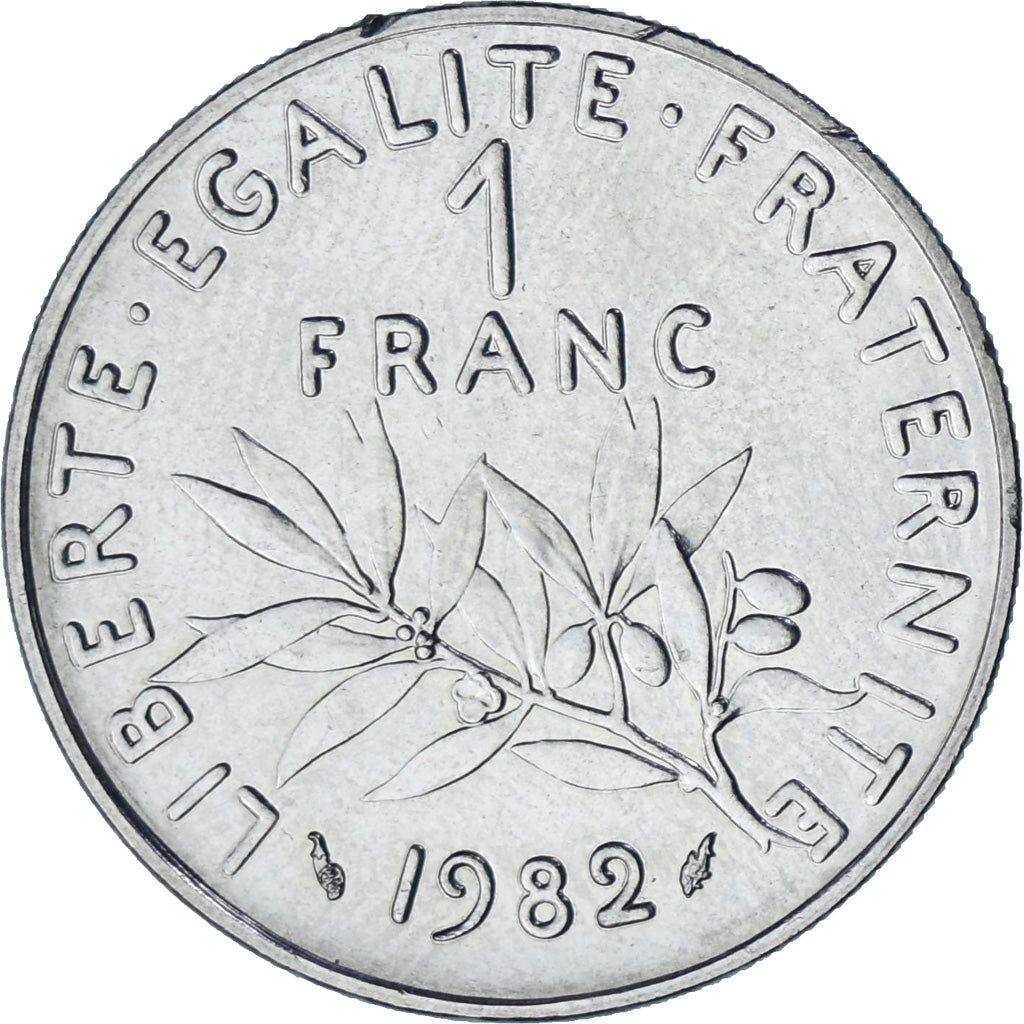Moneta, Francia, Semeuse, 1 Franc, 1982, Paris, série FDC, SPL, Nichel