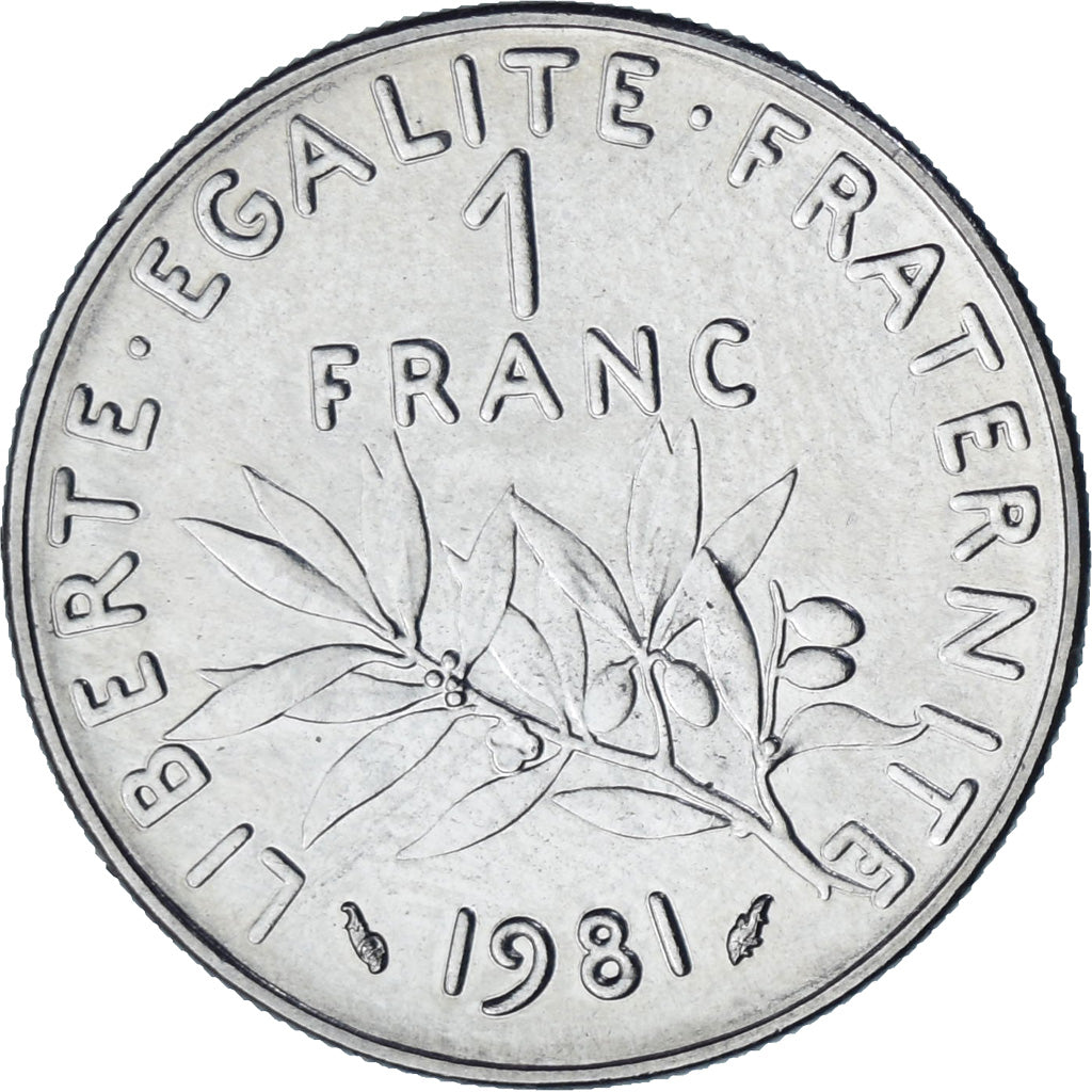 Münze, Frankreich, Semeuse, Franc, 1981, Paris, FDC, VZ, Nickel, KM:925.1