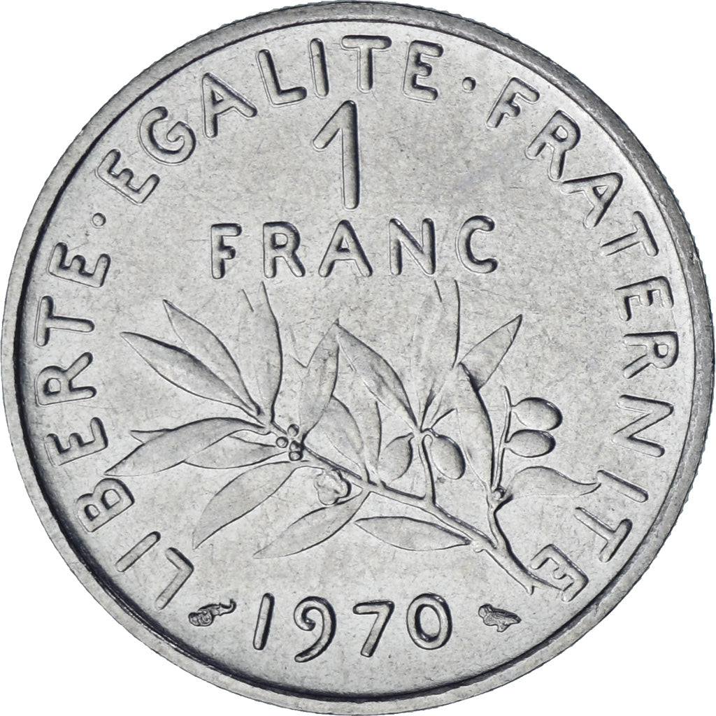 Moneta, Francia, Semeuse, Franc, 1970, Paris, SPL-, Nichel, KM:925.1