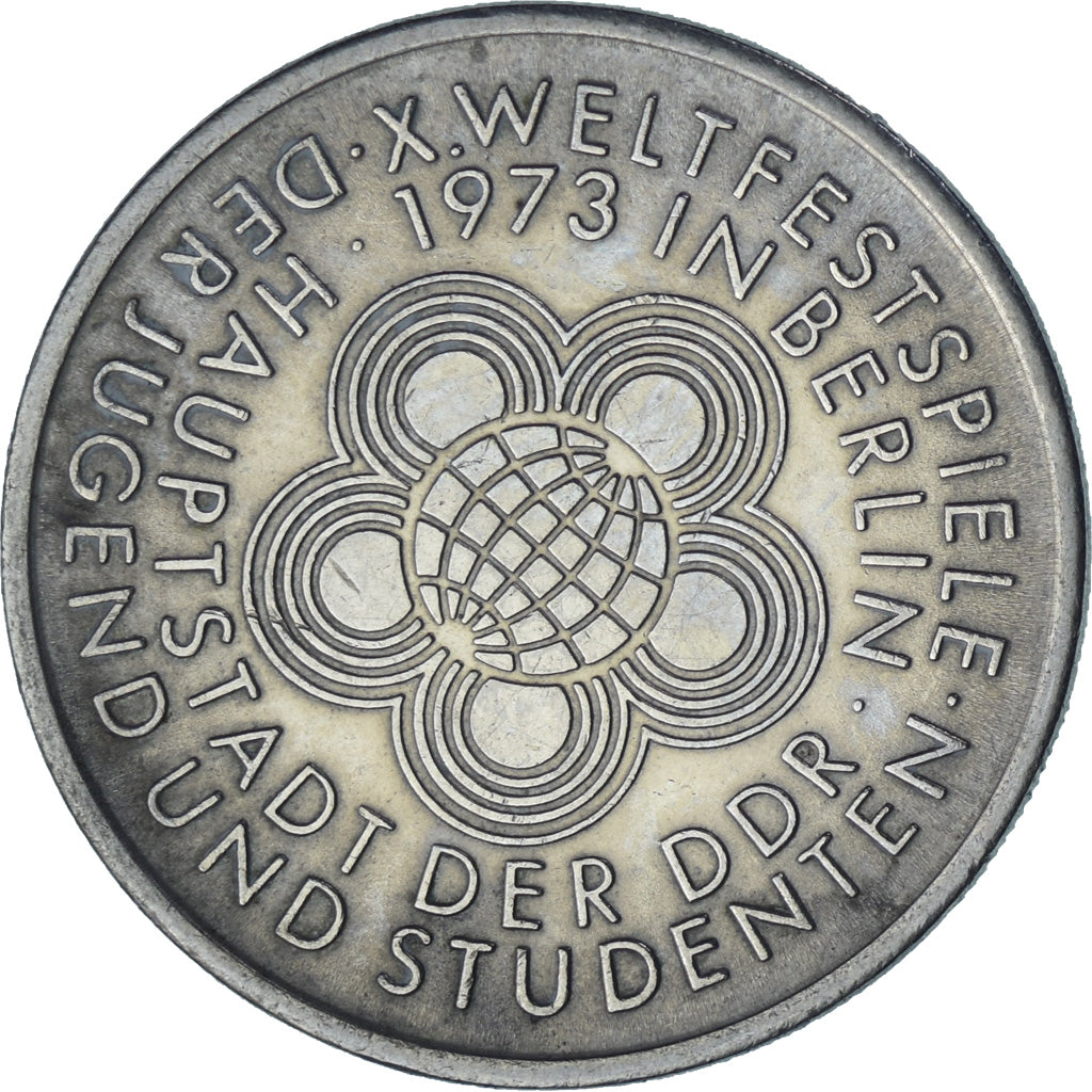 REPUBBLICA DEMOCRATICA TEDESCA, 10 Mark, 1973, Berlin, Rame-nichel, SPL-, KM:44