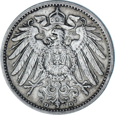 Münze, GERMANY - EMPIRE, Wilhelm II, Mark, 1910, Munich, SS, Silber, KM:14