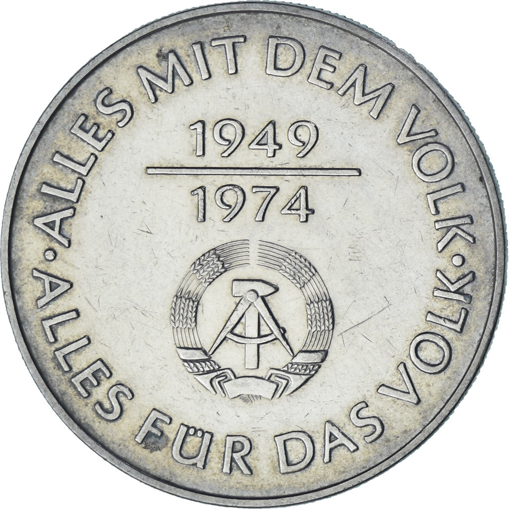 Moneta, REPUBBLICA DEMOCRATICA TEDESCA, 10 Mark, 1974, Berlin, SPL-