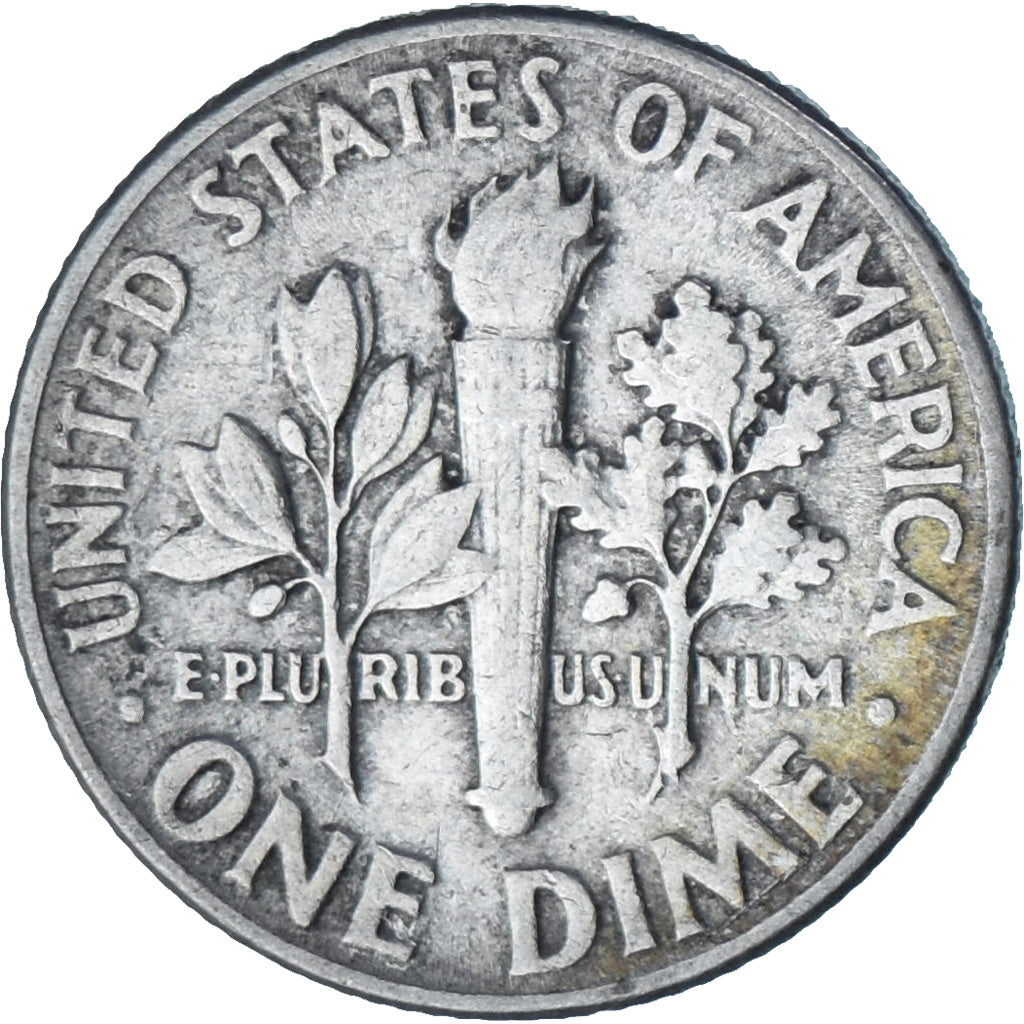 USA, Dime, Roosevelt Dime, 1955, U.S. Mint, Srebro, AU(55-58), KM:195