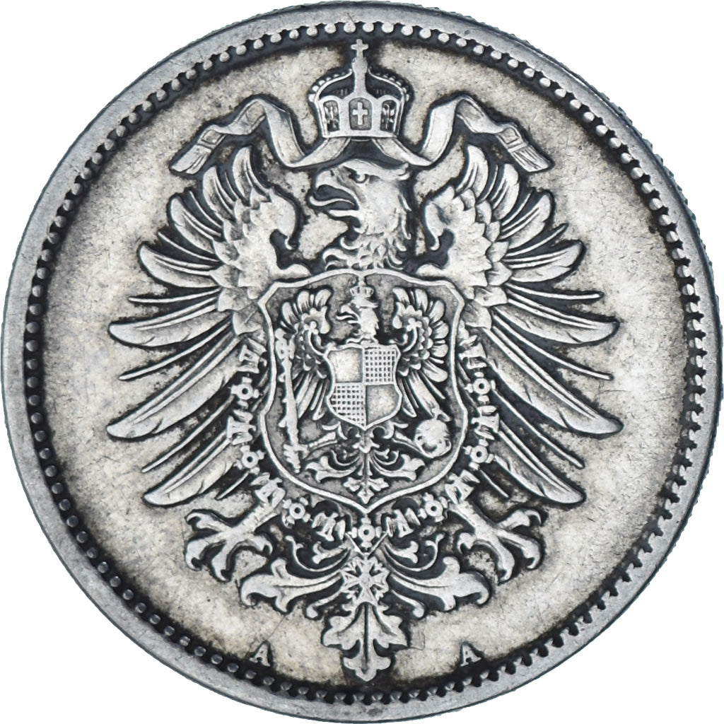 Moneta, GERMANIA - IMPERO, Wilhelm I, Mark, 1875, Munich, BB+, Argento, KM:7