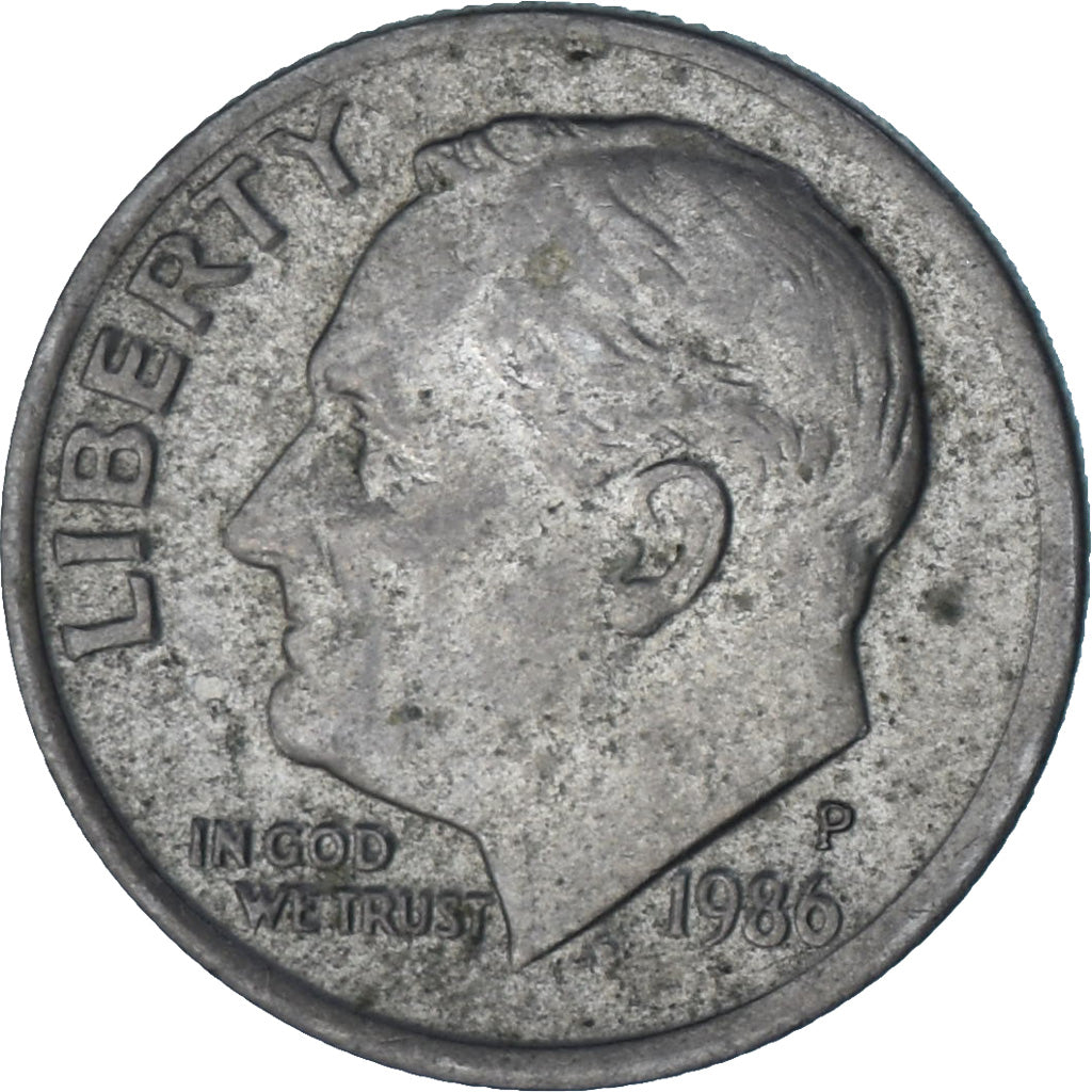 Coin, United States, Dime, 1986, Philadelphia, AU(50-53), Copper-nickel