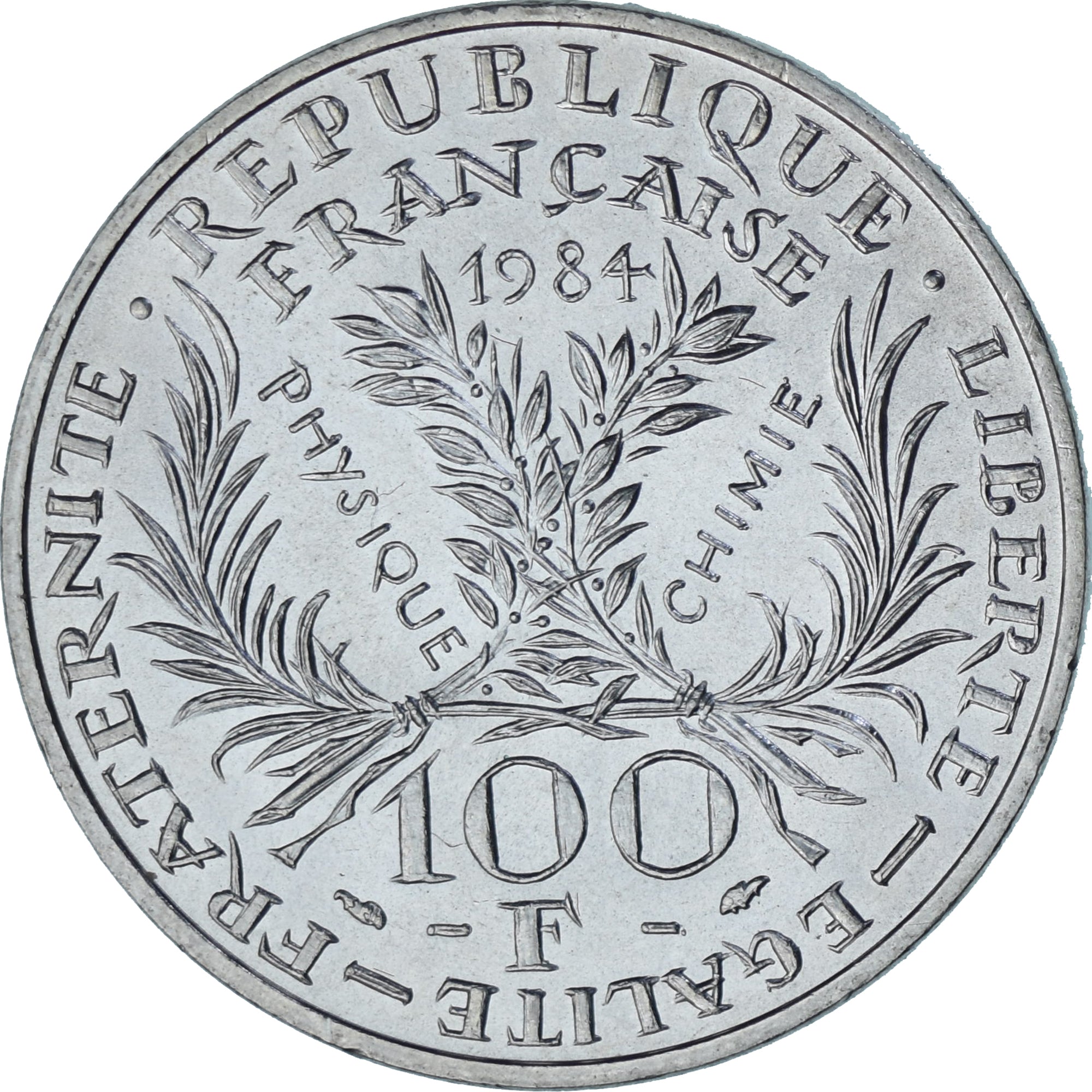Moeda, França, Marie Curie, 100 Francs, 1984, Paris, MS(60-62), Prata, KM:955
