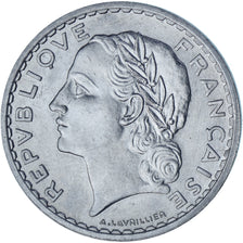 Münze, Frankreich, Lavrillier, 5 Francs, 1949, Paris, VZ+, Aluminium, KM:888b.1
