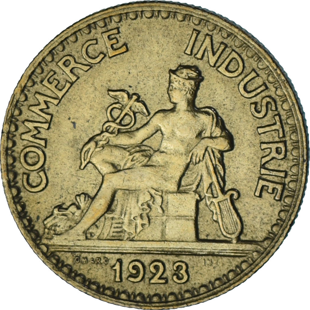 Francia, Chambre de commerce, 50 Centimes, 1923, MBC+, Aluminio - bronce, KM:884