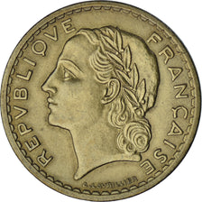 Frankreich, 5 Francs, Lavrillier, 1945, Castelsarrasin, Aluminum-Bronze, S+