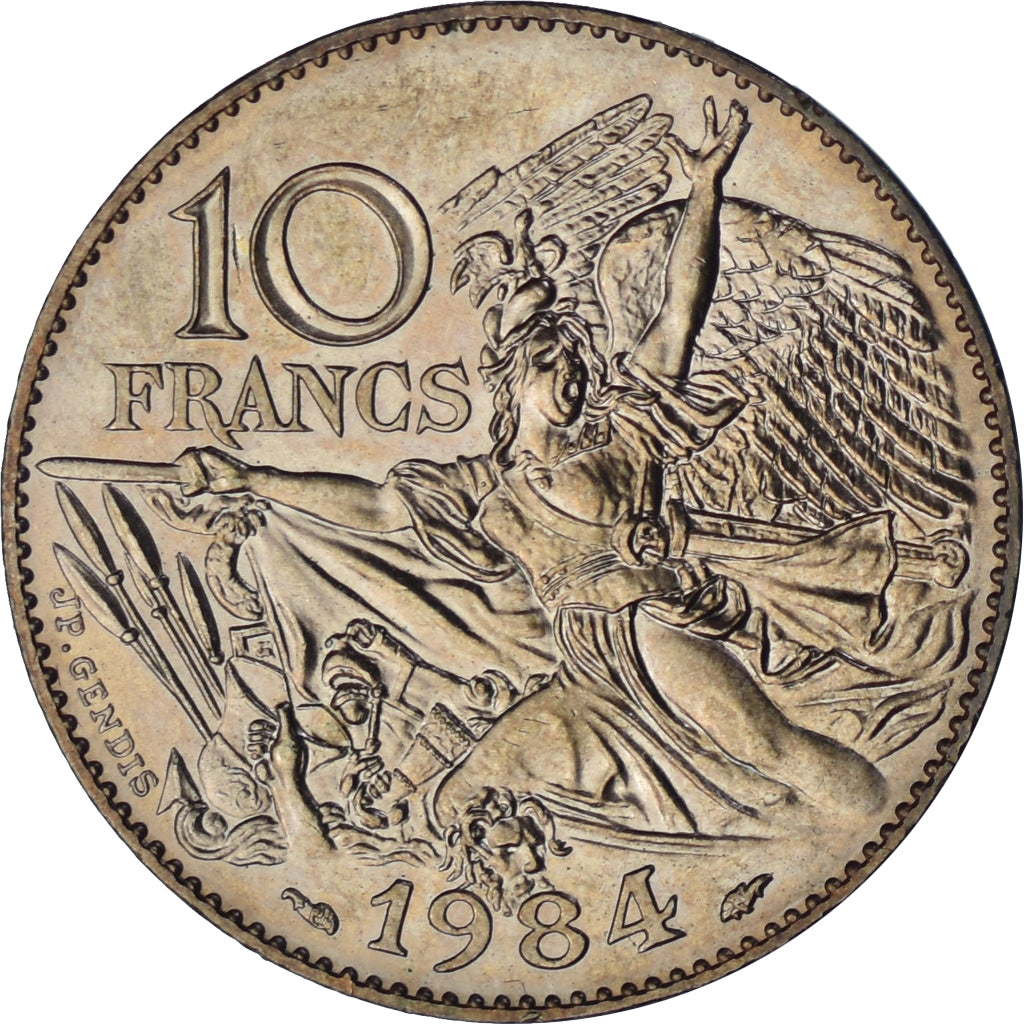 Munten, Frankrijk, François Rude, 10 Francs, 1984, PR, Nickel-Bronze, KM:954