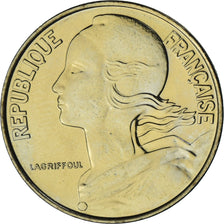 Moeda, França, Marianne, 20 Centimes, 2001, Paris, MS(64), Alumínio-Bronze