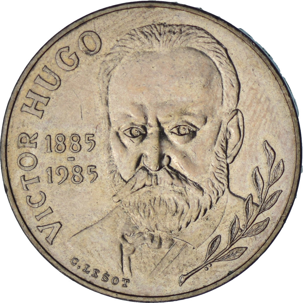 Moneta, Francia, Victor Hugo, 10 Francs, 1985, Paris, SPL-, Nichel-bronzo