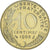 Moneta, Francja, Marianne, 10 Centimes, 1988, Paris, MS(63), Aluminium-Brąz