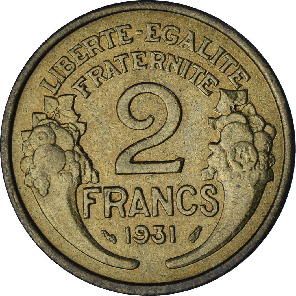 Moneta, Francia, Morlon, 2 Francs, 1931, Paris, SPL-, Alluminio-bronzo, KM:886