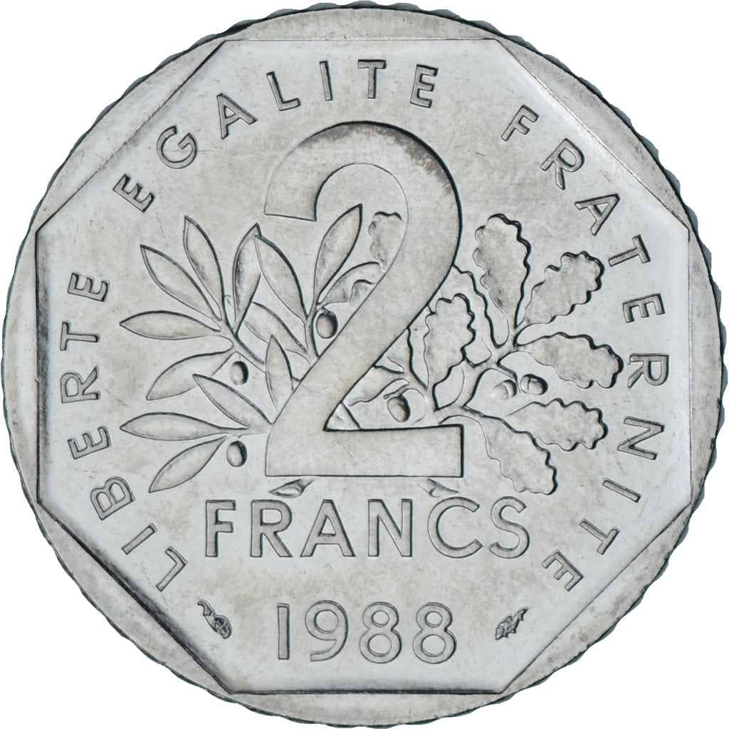 Monnaie, France, Semeuse, 2 Francs, 1988, Paris, SPL+, Nickel, Gadoury:547