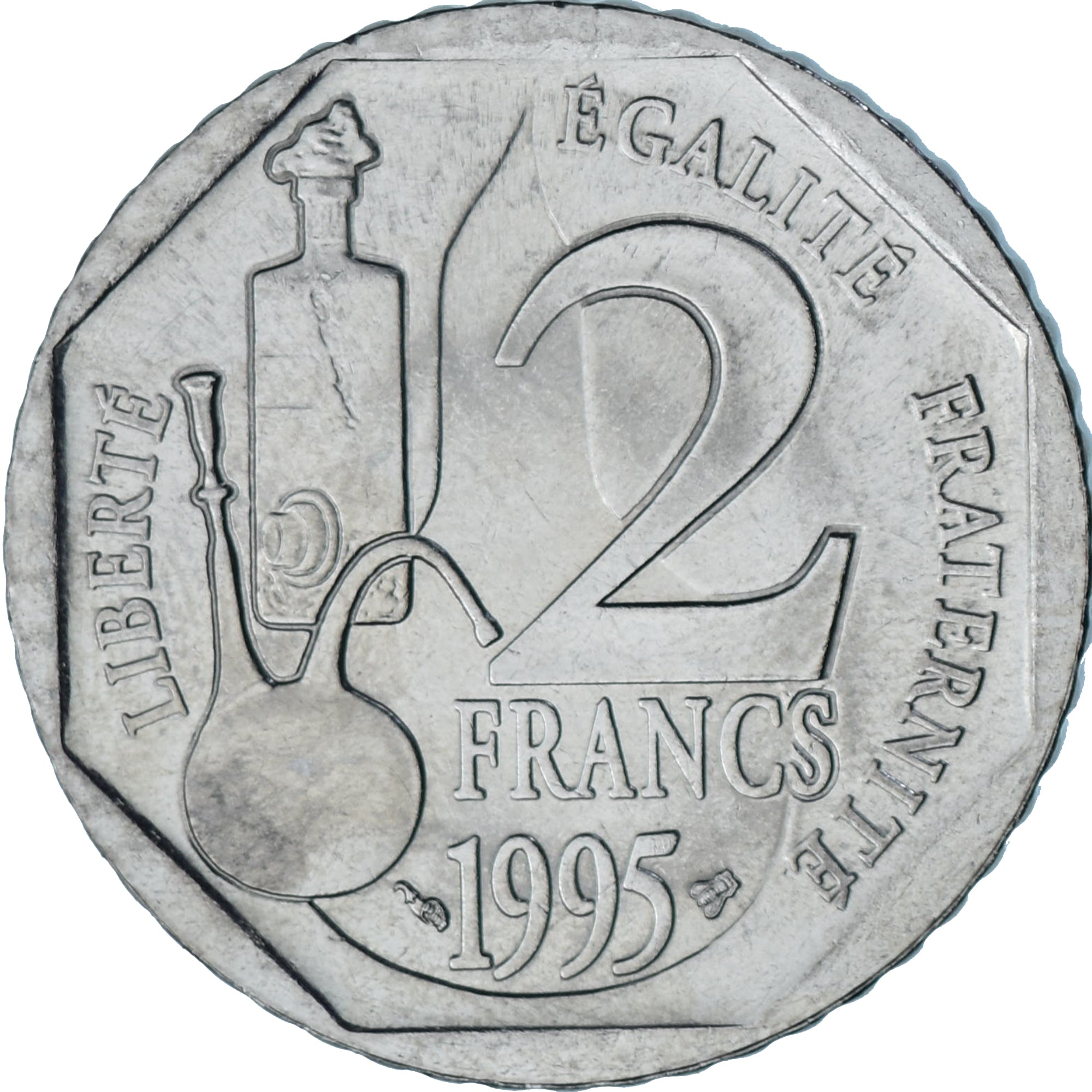 Moneta, Francia, Pasteur, 2 Francs, 1995, SPL, Nichel, KM:1119, Gadoury:549