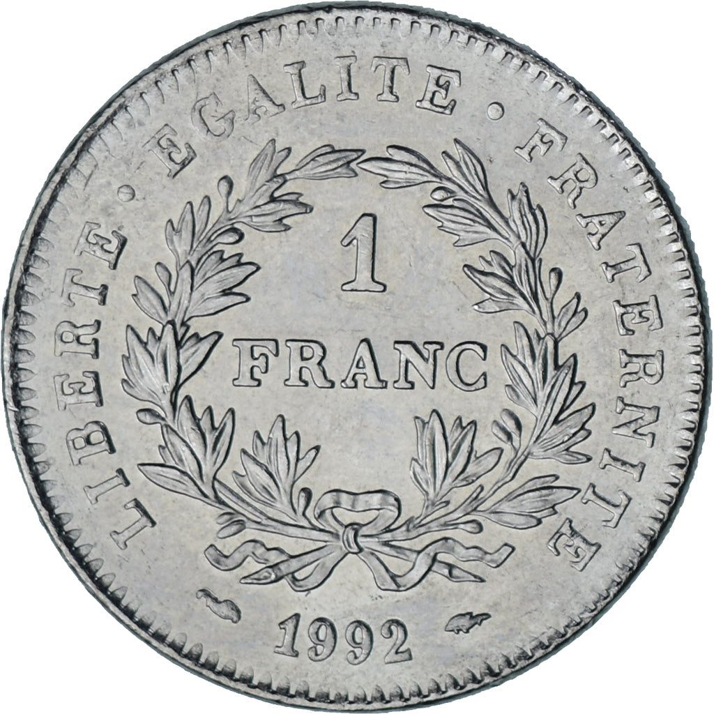 Moeda, França, République, Franc, 1992, Paris, MS(64), Níquel, KM:1004.1