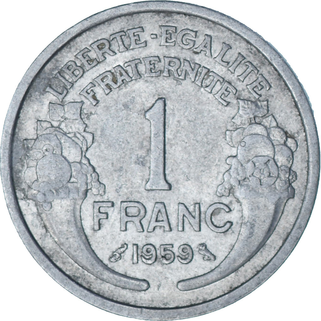 Moeda, França, Morlon, Franc, 1959, MS(60-62), Alumínio, KM:885a.1