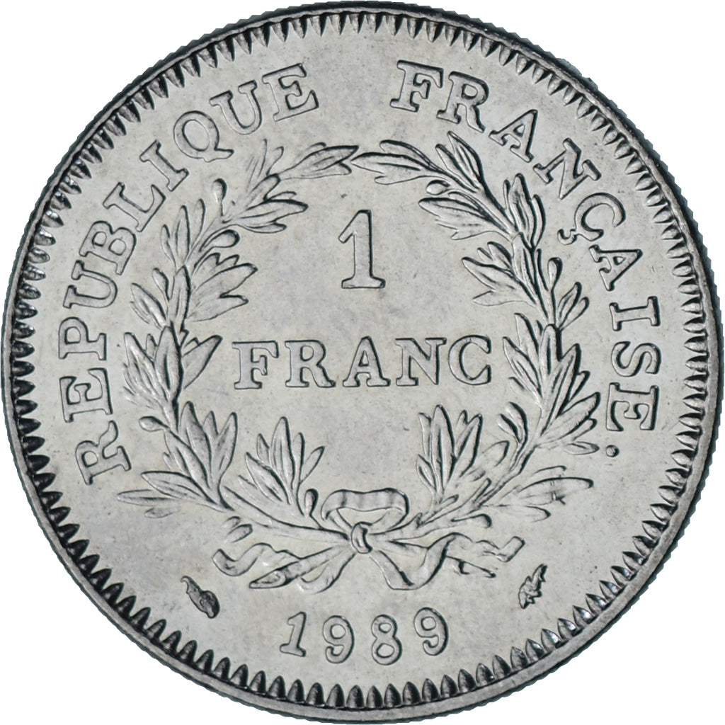 Moneda, Francia, 1 Franc, 1989, SC, Níquel, KM:967, Gadoury:477