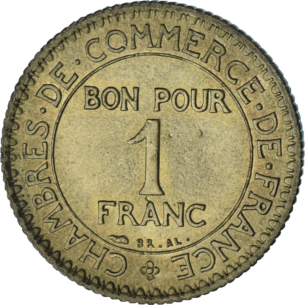 Moeda, França, Chambre de commerce, Franc, 1922, Paris, AU(55-58)