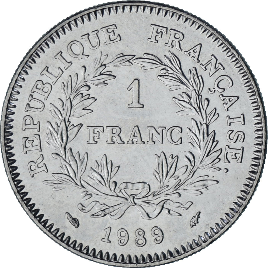 Moneda, Francia, 1 Franc, 1989, SC, Níquel, KM:967, Gadoury:477