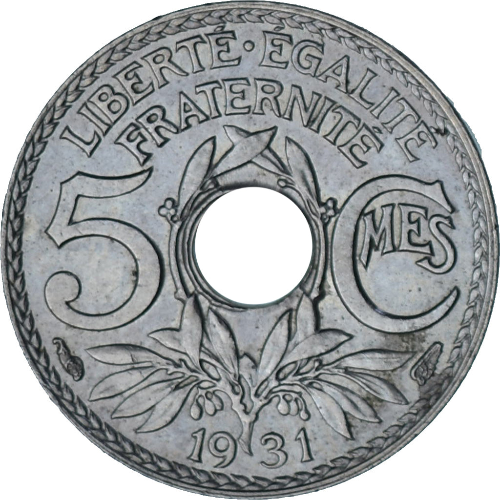 Moneta, Francia, Lindauer, 5 Centimes, 1931, SPL, Rame-nichel, KM:875