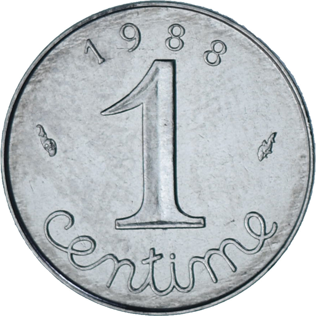 Coin, France, Épi, Centime, 1988, Paris, MS(63), Stainless Steel, KM:928
