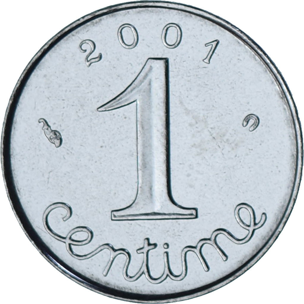 Coin, France, Épi, Centime, 2001, Paris, MS(63), Stainless Steel, KM:928