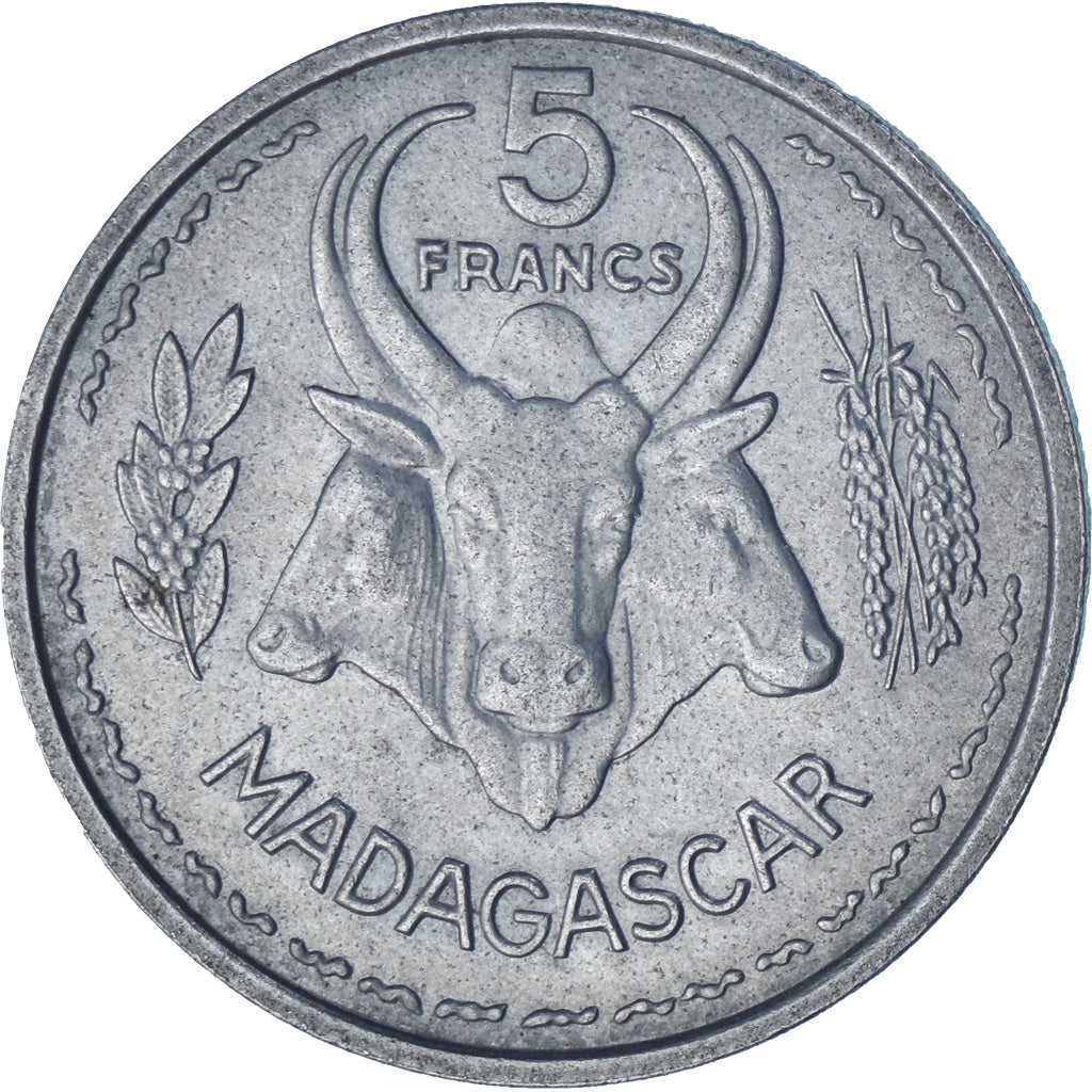 Münze, Madagascar, 5 Francs, 1953, SS+, Aluminium