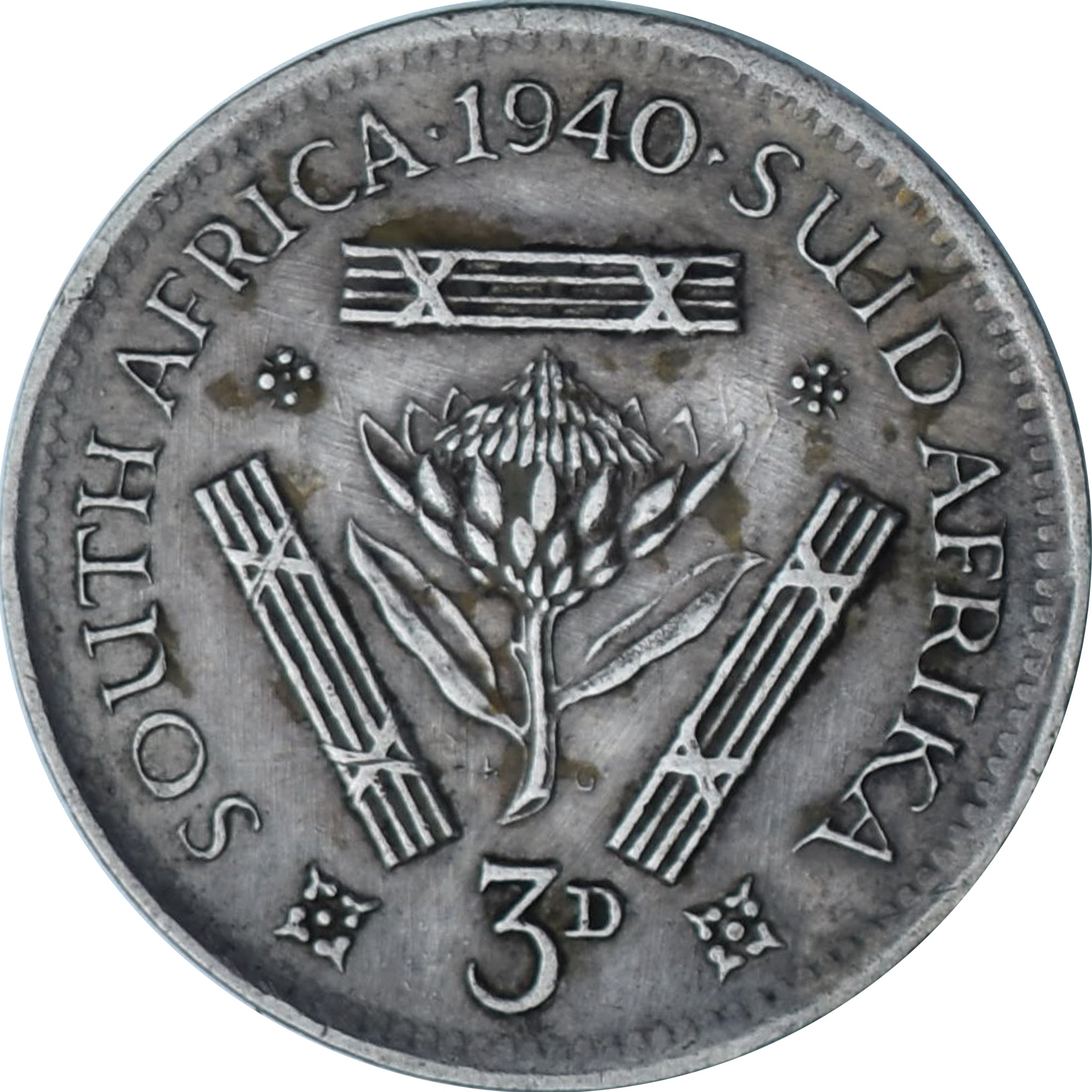 Munten, Zuid Afrika, George VI, 3 Pence, 1940, ZF+, Zilver, KM:26