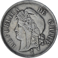 Münze, Chile, 2 Centavos, 1872, SS+, Kupfer-Nickel, KM:147