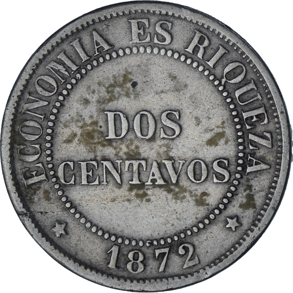 Münze, Chile, 2 Centavos, 1872, SS+, Kupfer-Nickel, KM:147