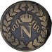 Moneta, Francia, Napoleon I, Decime, 1815, Strasbourg, MB, Bronzo, Gadoury:195e