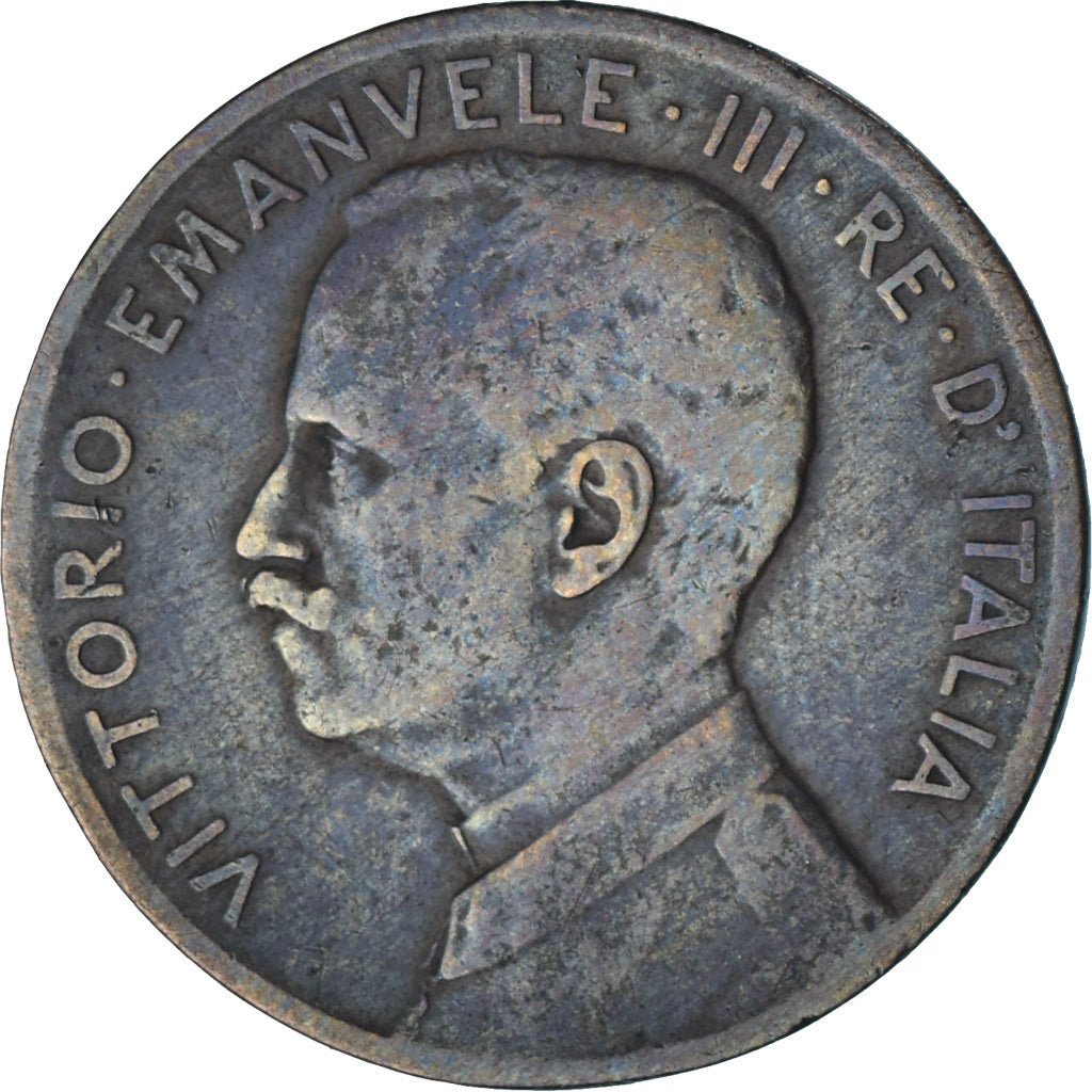 DEPARTAMENTY WŁOSKIE, George VI, 5 Centisimi, 1908, Rome, EF(40-45), Brązowy