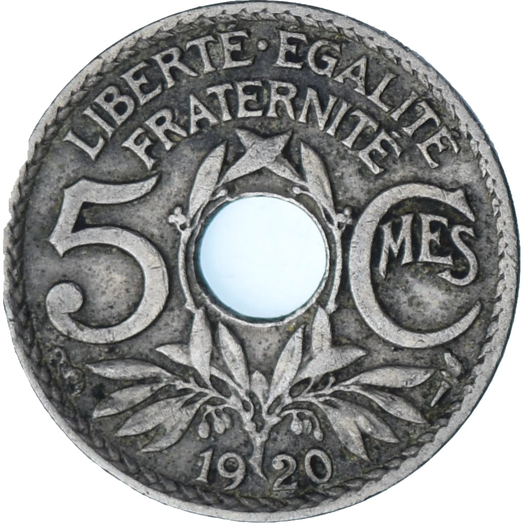 Münze, Frankreich, 5 Centimes, 1920, VZ, Kupfer-Nickel