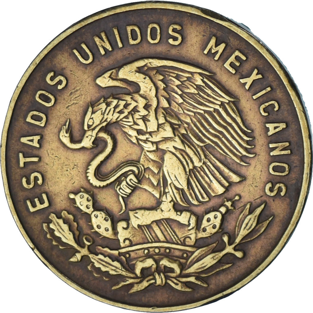 Coin, Mexico, 5 Centavos, 1957, AU(55-58), laiton