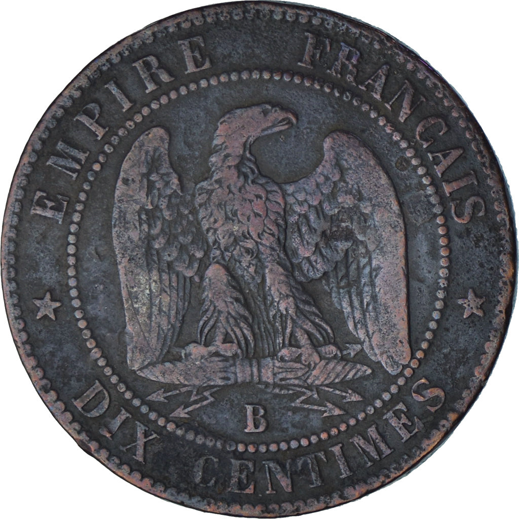 Monnaie, France, Napoleon III, Napoléon III, 10 Centimes, 1856, Rouen, TTB