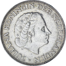 Coin, Netherlands, Juliana, 2-1/2 Gulden, 1959, AU(50-53), Silver, KM:185