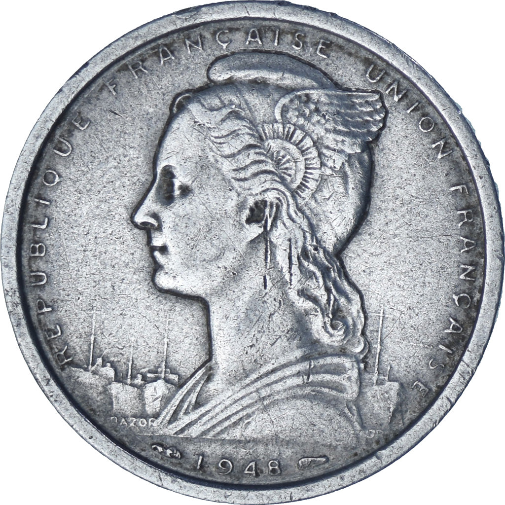 Monnaie, Afrique-Occidentale française, 2 Francs, 1948, SUP, Aluminium, KM:7