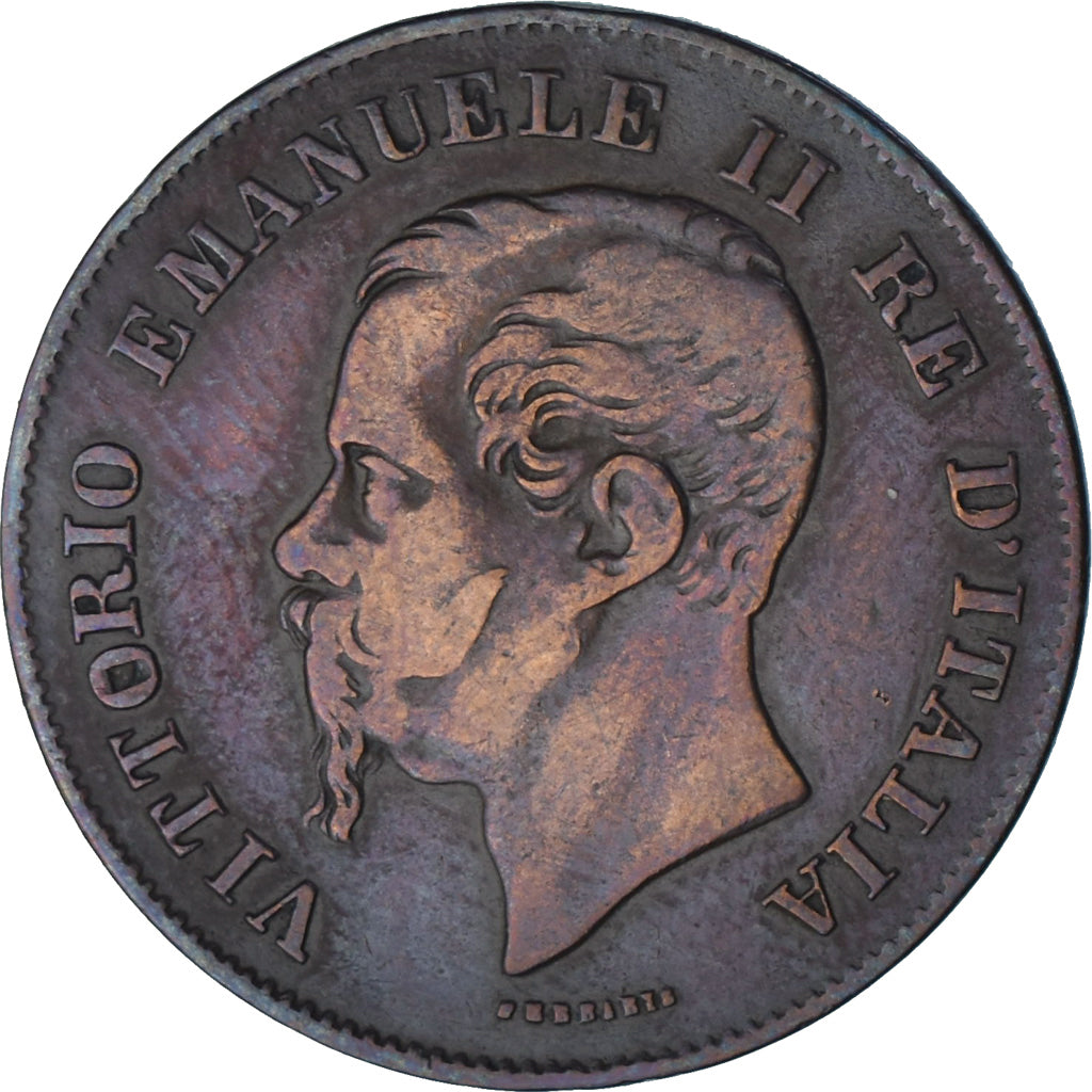 Moneta, Italia, Vittorio Emanuele II, 5 Centesimi, 1861, Milan, SPL-, Rame