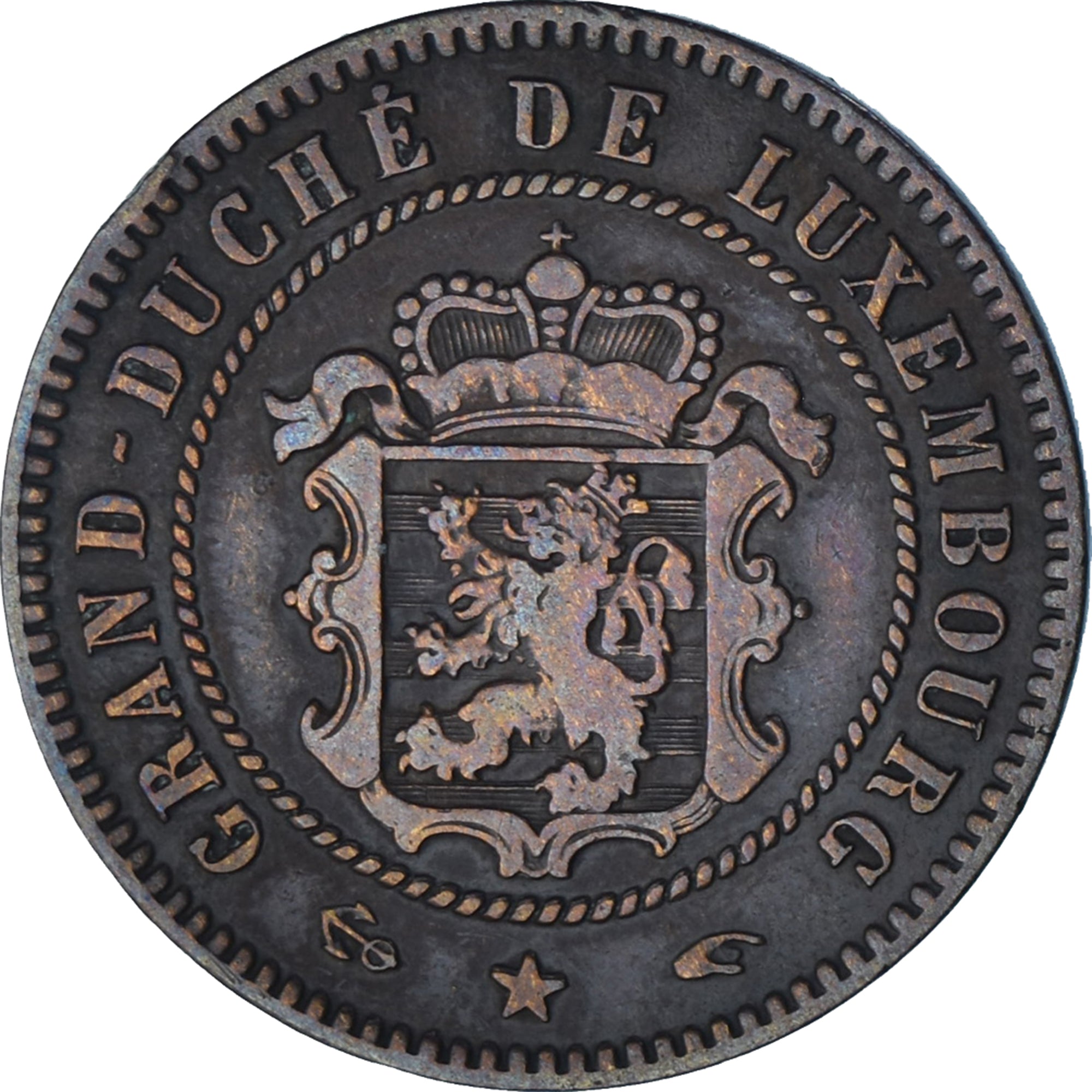 Moneta, Lussemburgo, William III, 5 Centimes, 1860, Paris, SPL-, Bronzo, KM:22.2