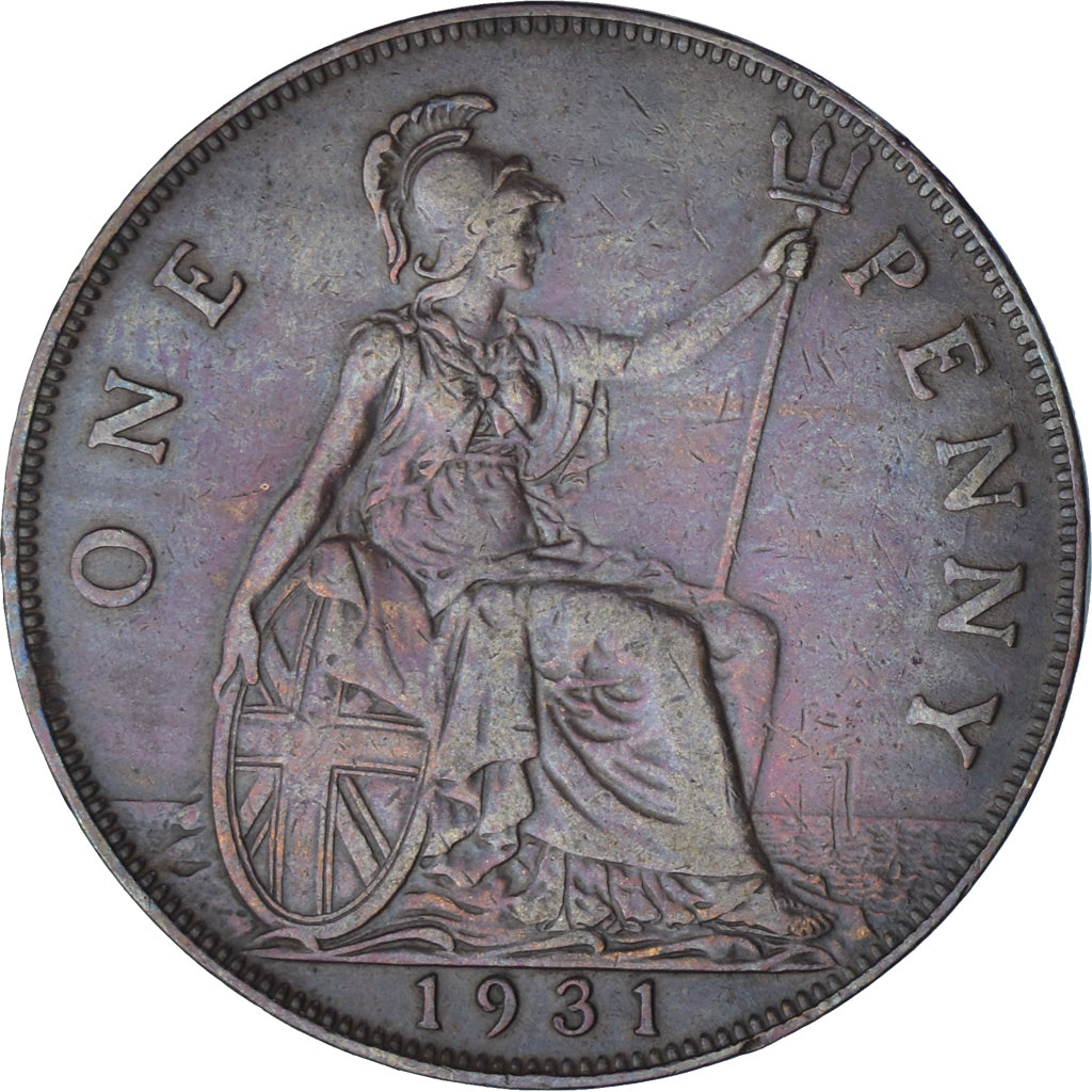 Moneta, Gran Bretagna, George V, Penny, 1931, BB+, Bronzo, KM:838