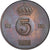 Moneta, Svezia, Gustaf VI, 5 Öre, 1953, SPL-, Bronzo, KM:822