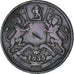 Münze, INDIA-BRITISH, 1/2 Anna, 1835, Bombay, S+, Kupfer, KM:447.1