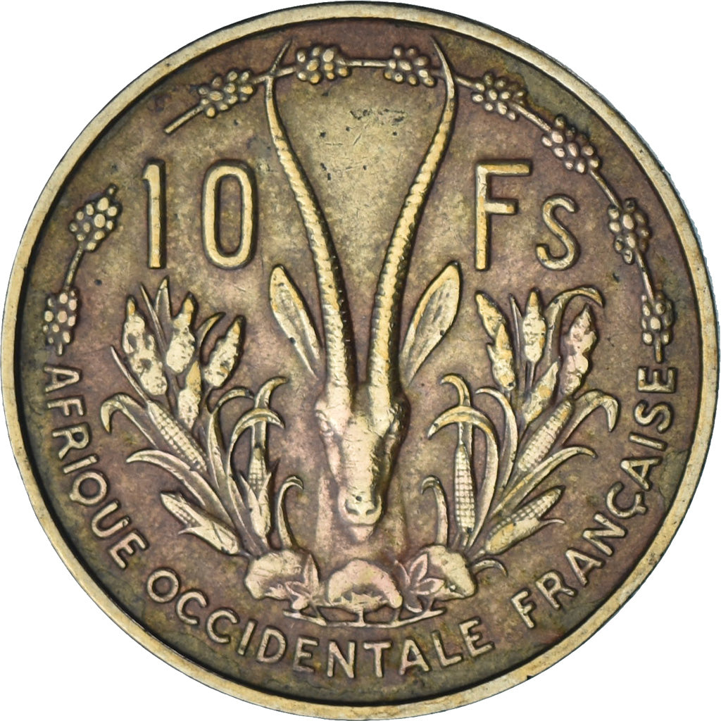 Moneda, África oriental francesa, 10 Francs, 1956, Paris, SC, Aluminio -