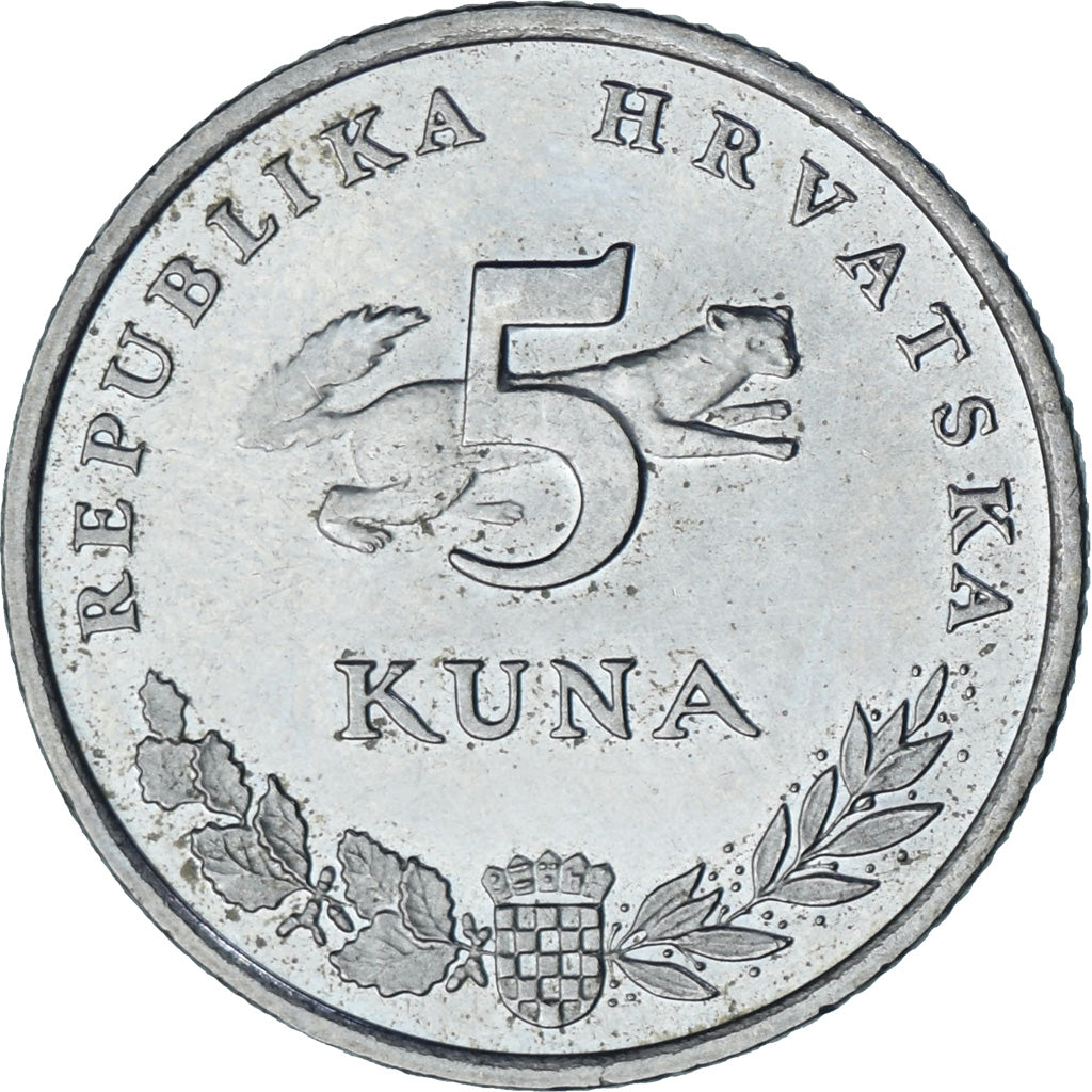 Kroatien, 5 Kuna, 2010, Copper-Nickel-Zinc, SS+, KM:23