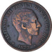 Münze, Spanien, Alfonso XII, 10 Centimos, 1877, Madrid, SS, Bronze, KM:675