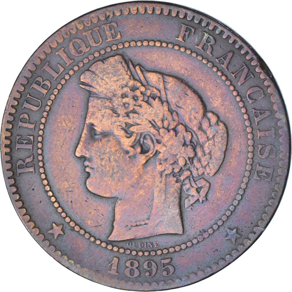 Moneda, Francia, Cérès, 10 Centimes, 1895, Paris, MBC+, Bronce, KM:815.1