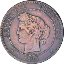 Moneda, Francia, Cérès, 10 Centimes, 1895, Paris, MBC+, Bronce, KM:815.1